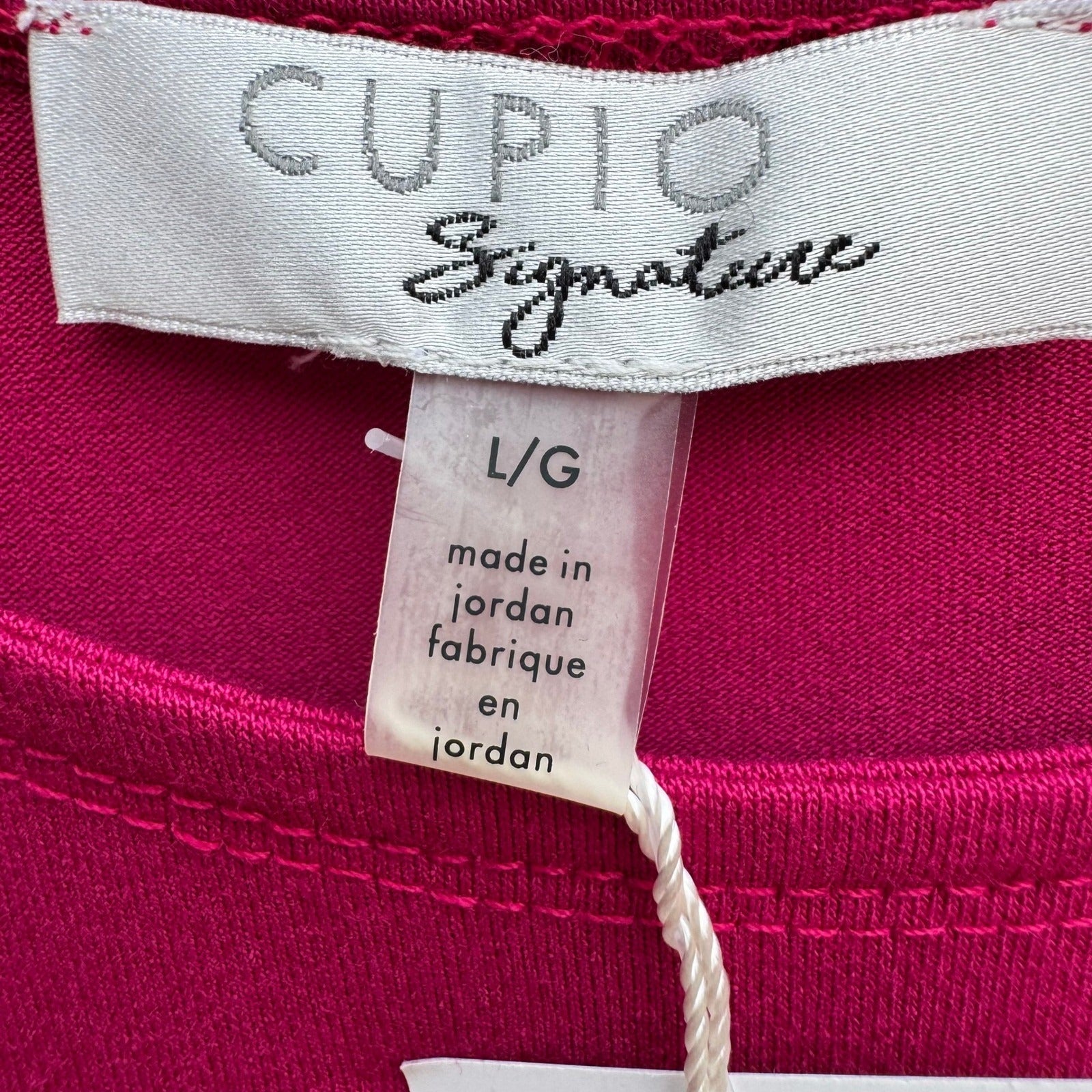 Cupio Signature Juliana Tank Top Pink Plum Crepe Knit Sleeveless L NEW Layering