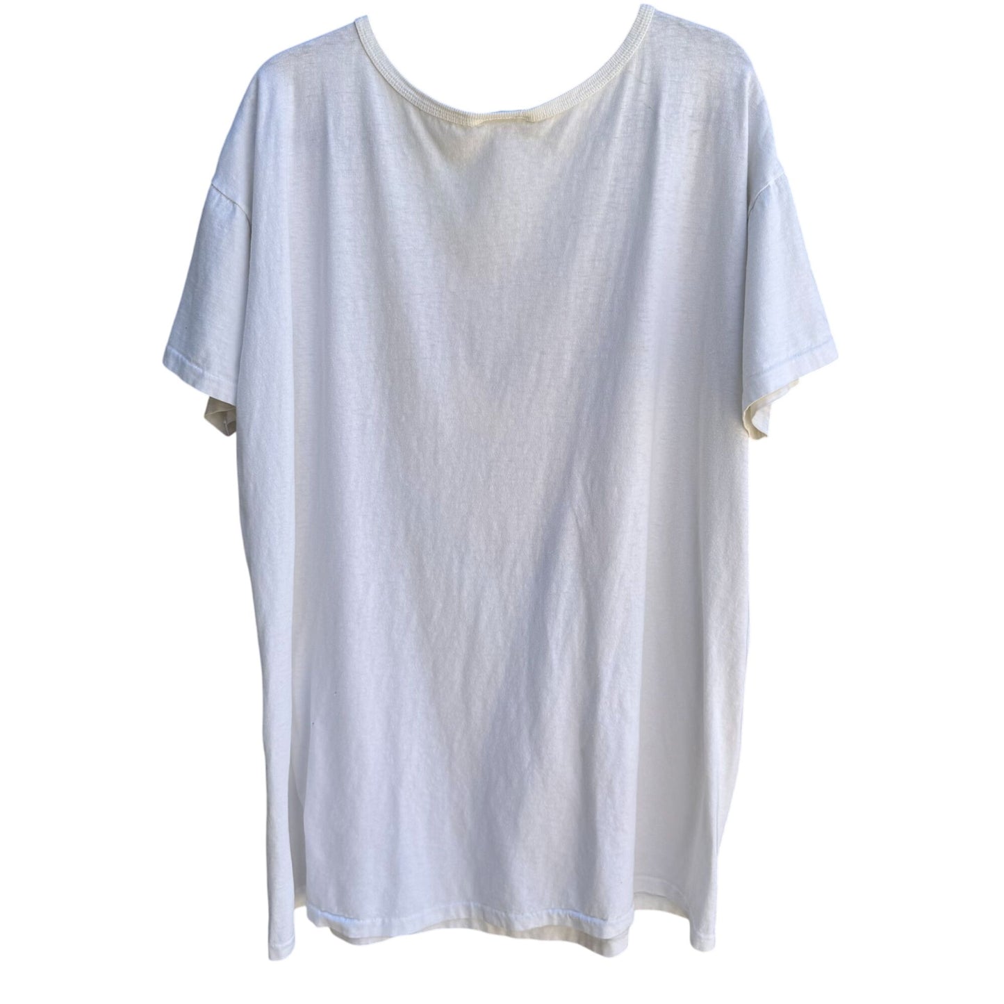 Vintage 80s Catalina Islands Graphic White Crew Neck Hugger Free Style Shirt OS