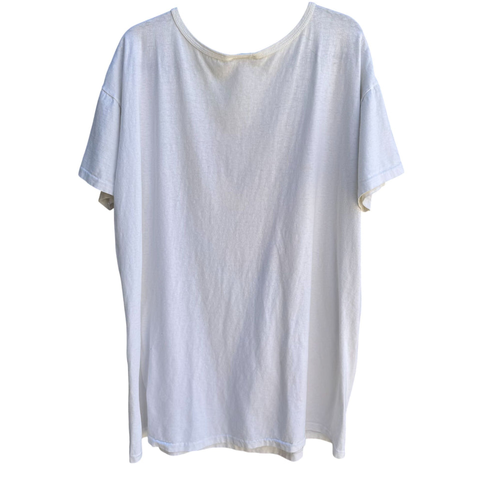 Vintage 80s Catalina Islands Graphic White Crew Neck Hugger Free Style Shirt OS