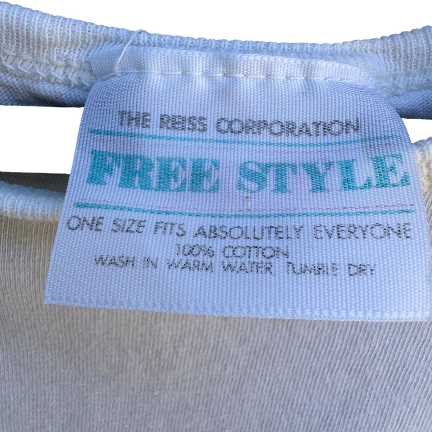 Vintage 80s Catalina Islands Graphic White Crew Neck Hugger Free Style Shirt OS