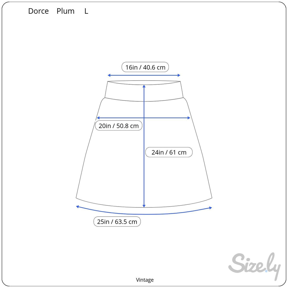 Dorce Knits Vintage Womens Burgundy High-Waist Knit Wool A Line Side Zip Skirt