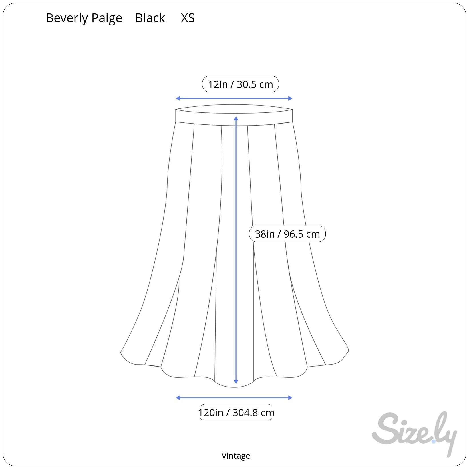 Beverly Paige Vintage 70s Wool Accordian Pleat Black Full Circle Maxi Skirt XS