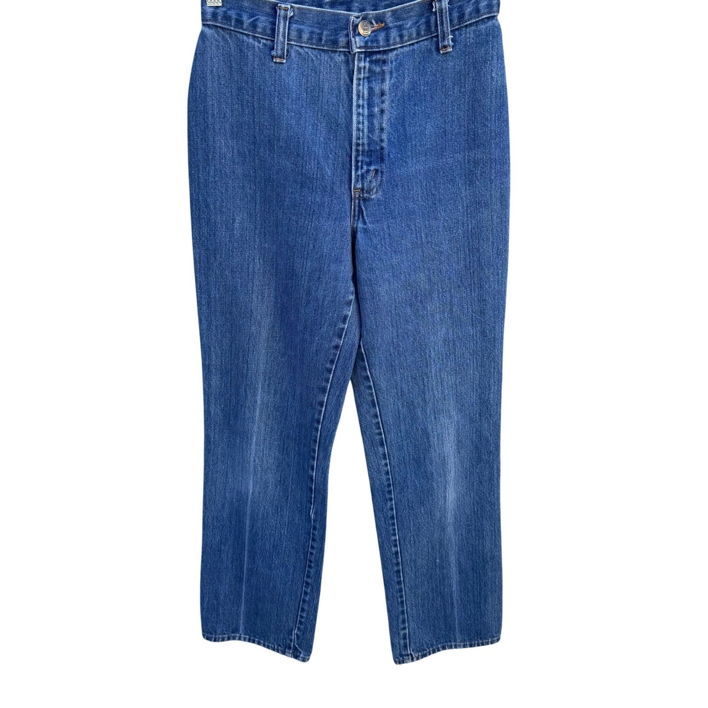 Chic by HIS Vintage 70s 80s High Waisted Straight Leg Jeans Medium Wash Women