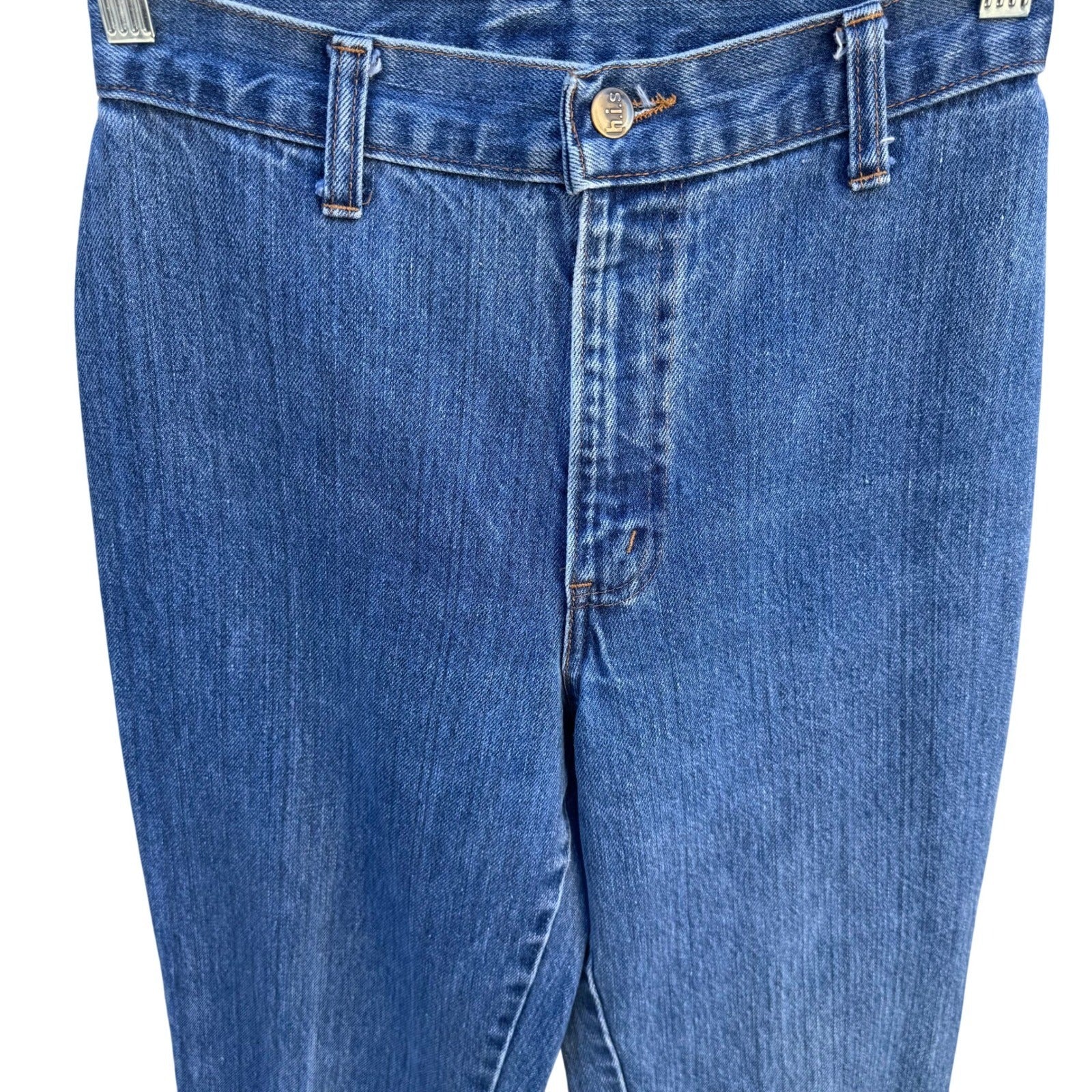 Chic by HIS Vintage 70s 80s High Waisted Straight Leg Jeans Medium Wash Women