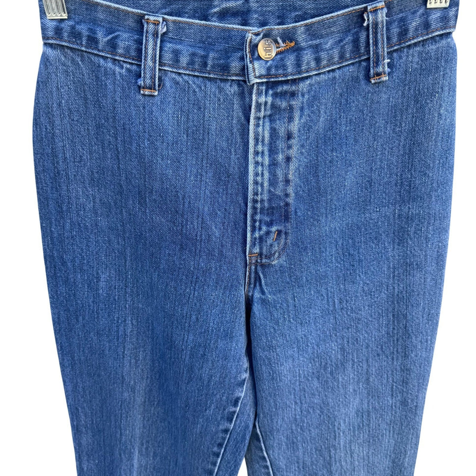 Chic by HIS Vintage 70s 80s High Waisted Straight Leg Jeans Medium Wash Women