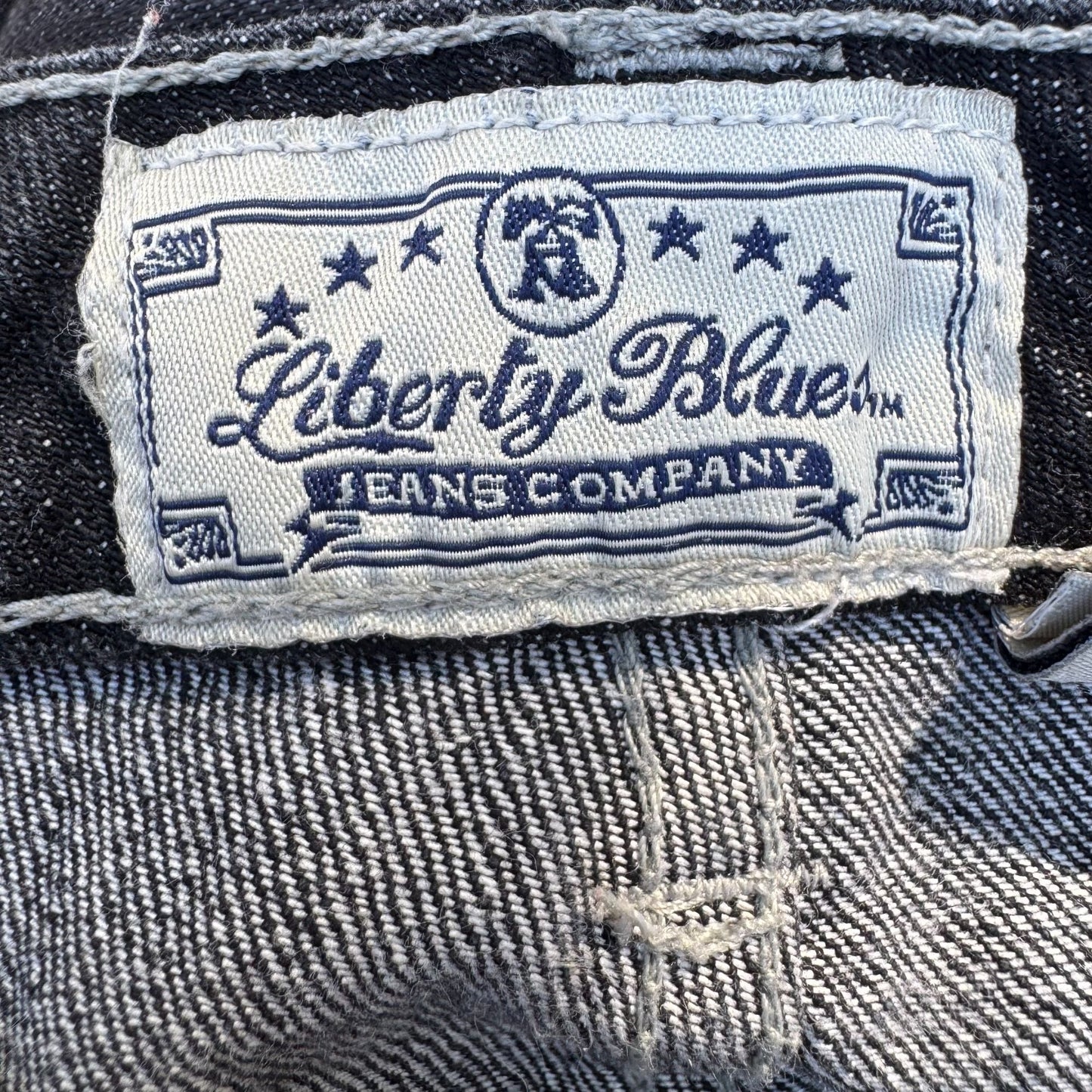 Liberty Blues Vintage Mens Dark Wash Denim Studded Pockets Straight Leg Jeans 40