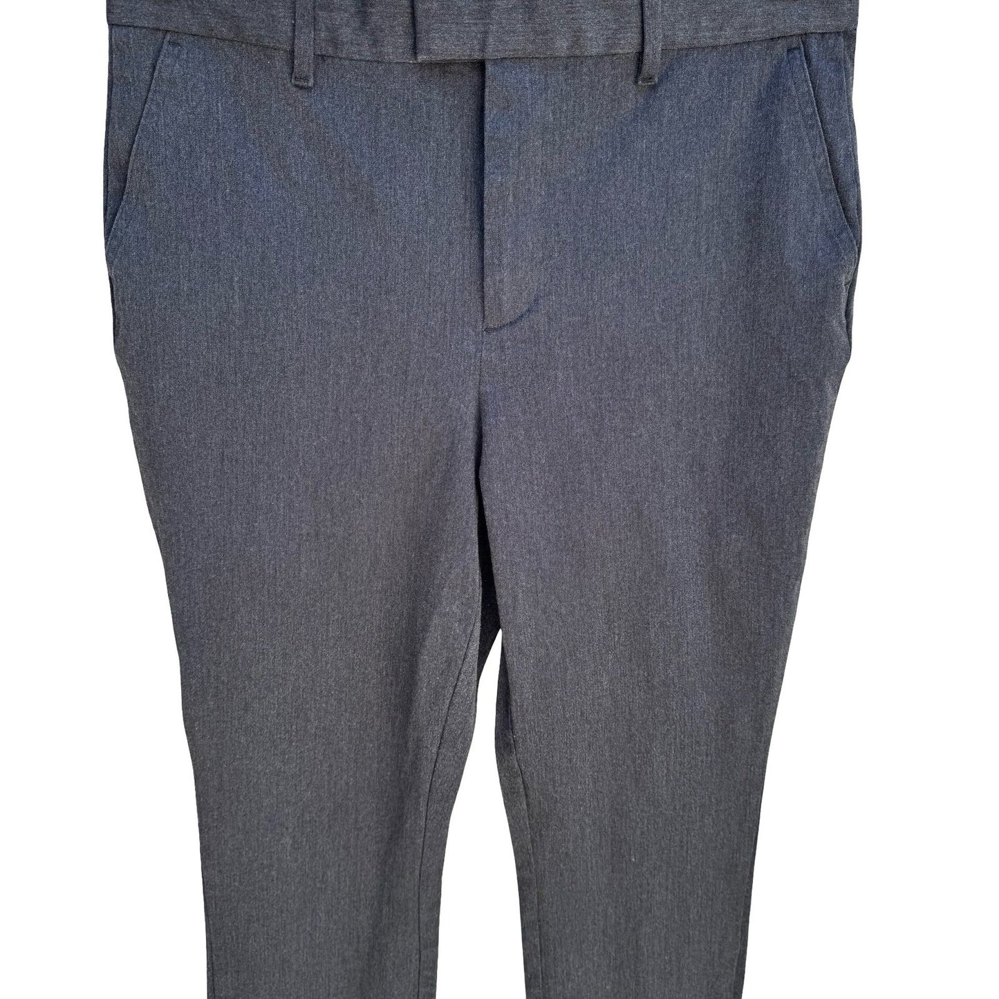 Gap Skinny Ankle High Rise Pants Snap Hem Business Casual Preppy Gray Womens 10