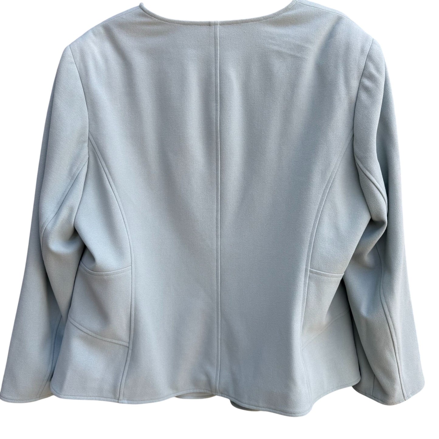 Larry Levine Vintage Womens Snap Closure Dressy Light Blue Suit Blazer Jacket 20W