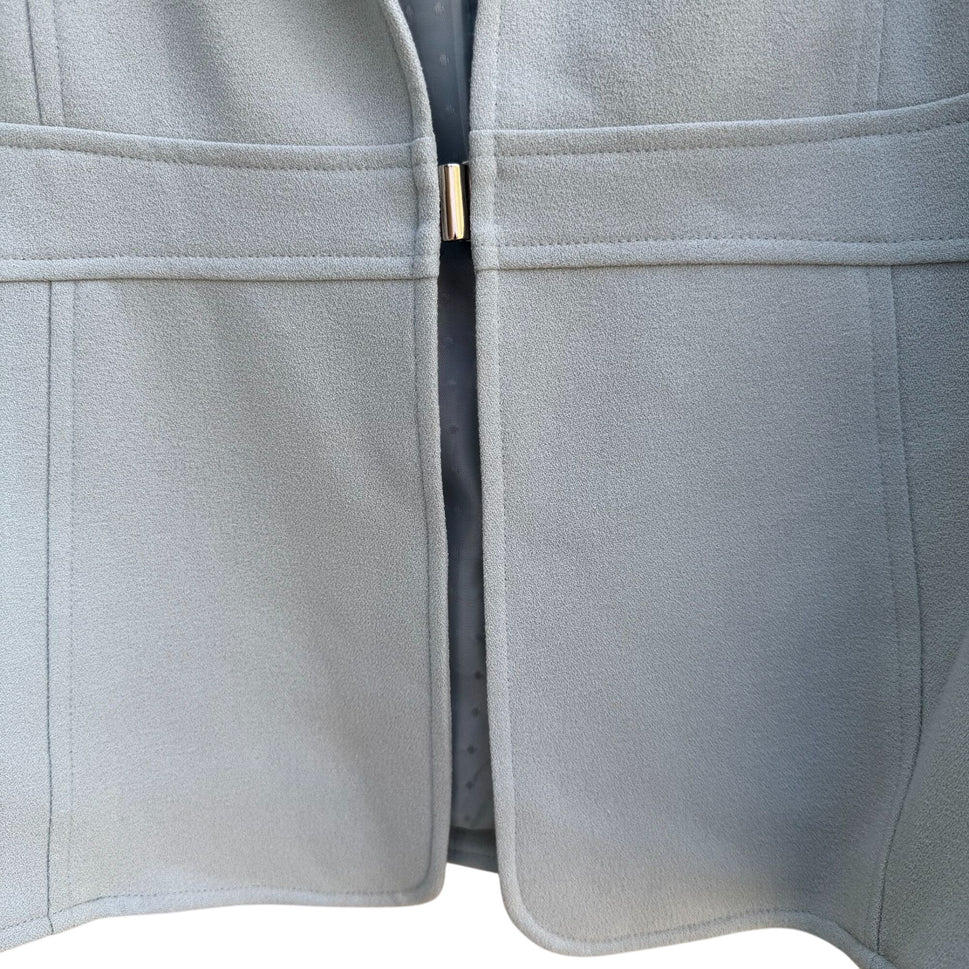 Larry Levine Vintage Womens Snap Closure Dressy Light Blue Suit Blazer Jacket 20W