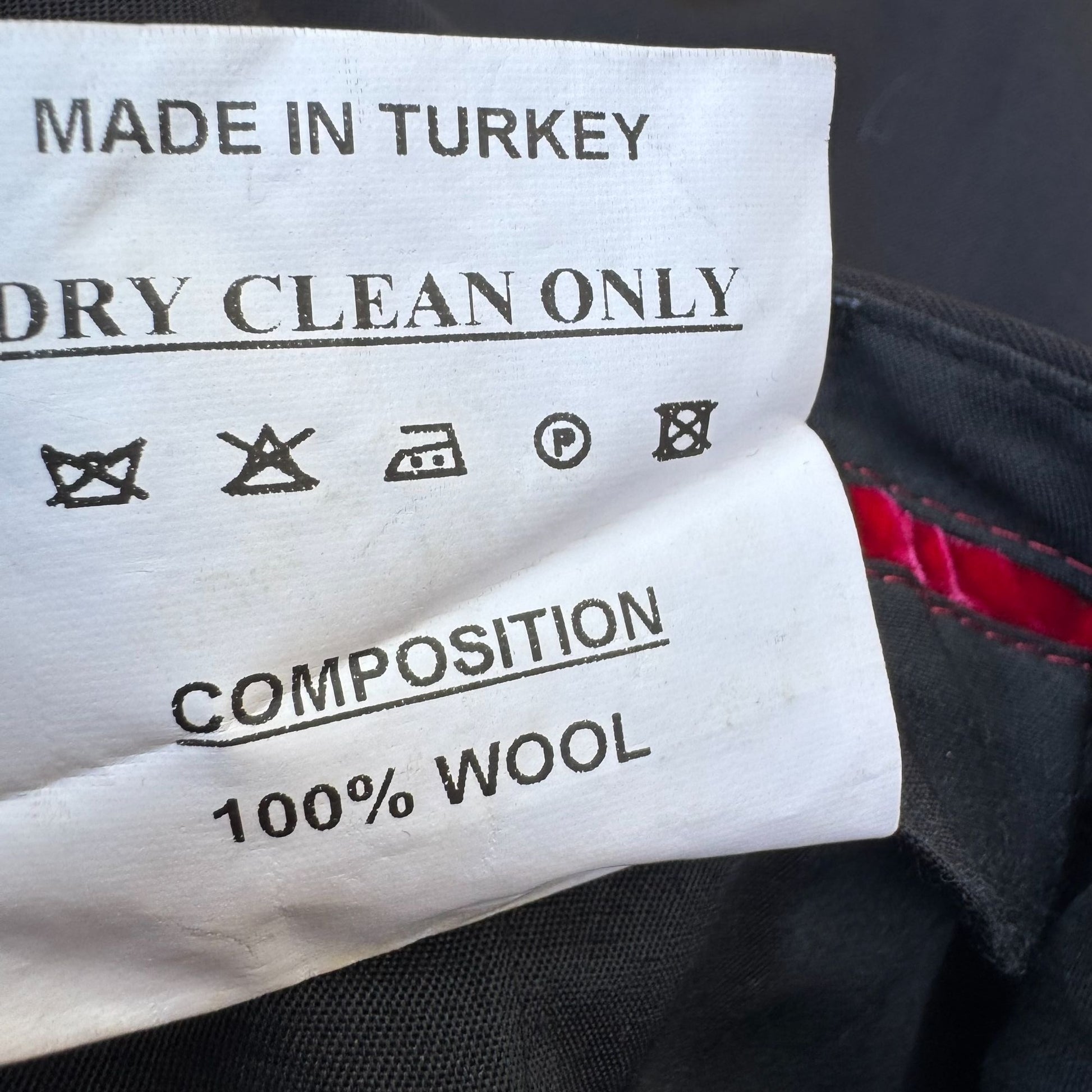 Edward Morris London Mens Wool Super 150s Extrafine Merinos Black Tailored Pants