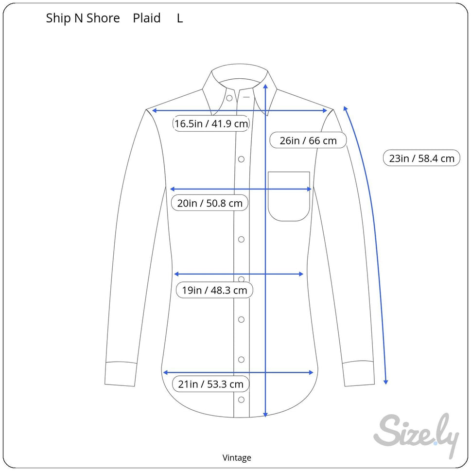 Ship N Shore Vintage 70s Plaid Button-Up Shirt Green Black Long Sleeve Retro L