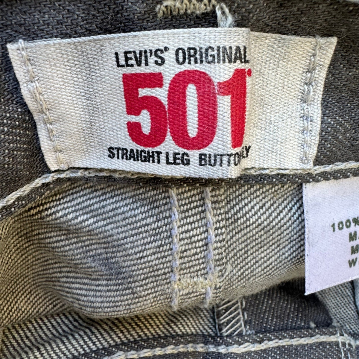 Levi's 501 WPL 423 Vintage Y2K Streetwear Jeans Mens Gray 34x30 Made In Mexico