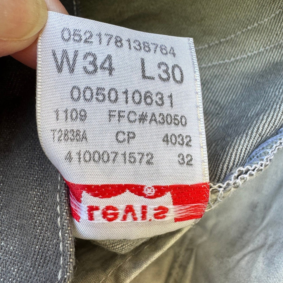 Levi's 501 WPL 423 Vintage Y2K Streetwear Jeans Mens Gray 34x30 Made In Mexico
