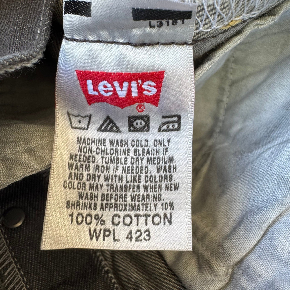 Levi's 501 WPL 423 Vintage Y2K Streetwear Jeans Mens Gray 34x30 Made In Mexico