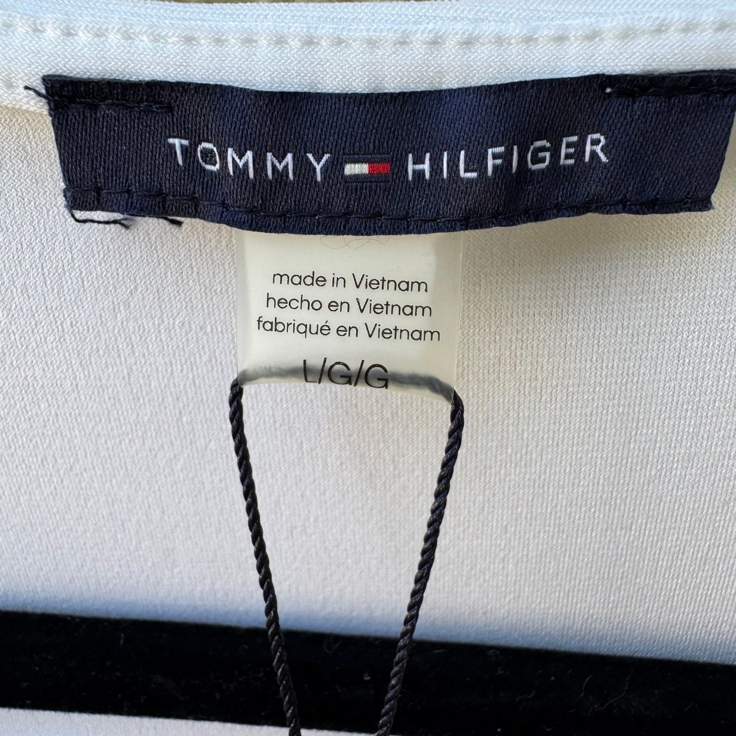 Tommy Hilfiger Preppy Nautical Ivy League Keyhole Grommet Sleeveless Top L NEW