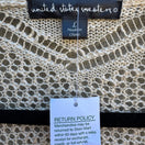 Switch United States Sweaters Boho Coastal Beachy Crochet Open Front Cardigan Tan L NWT 2 image