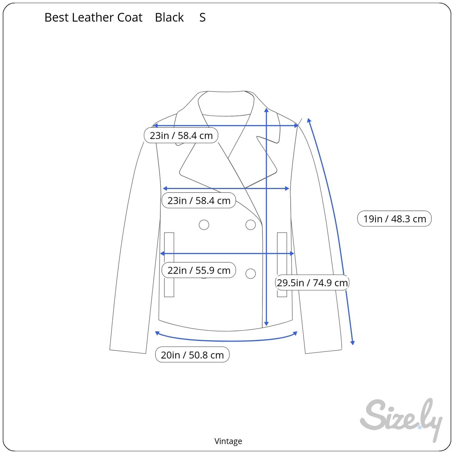 Best Vintage Black Genuine Leather Coat Jacket Womens Floral Trim Button Closure