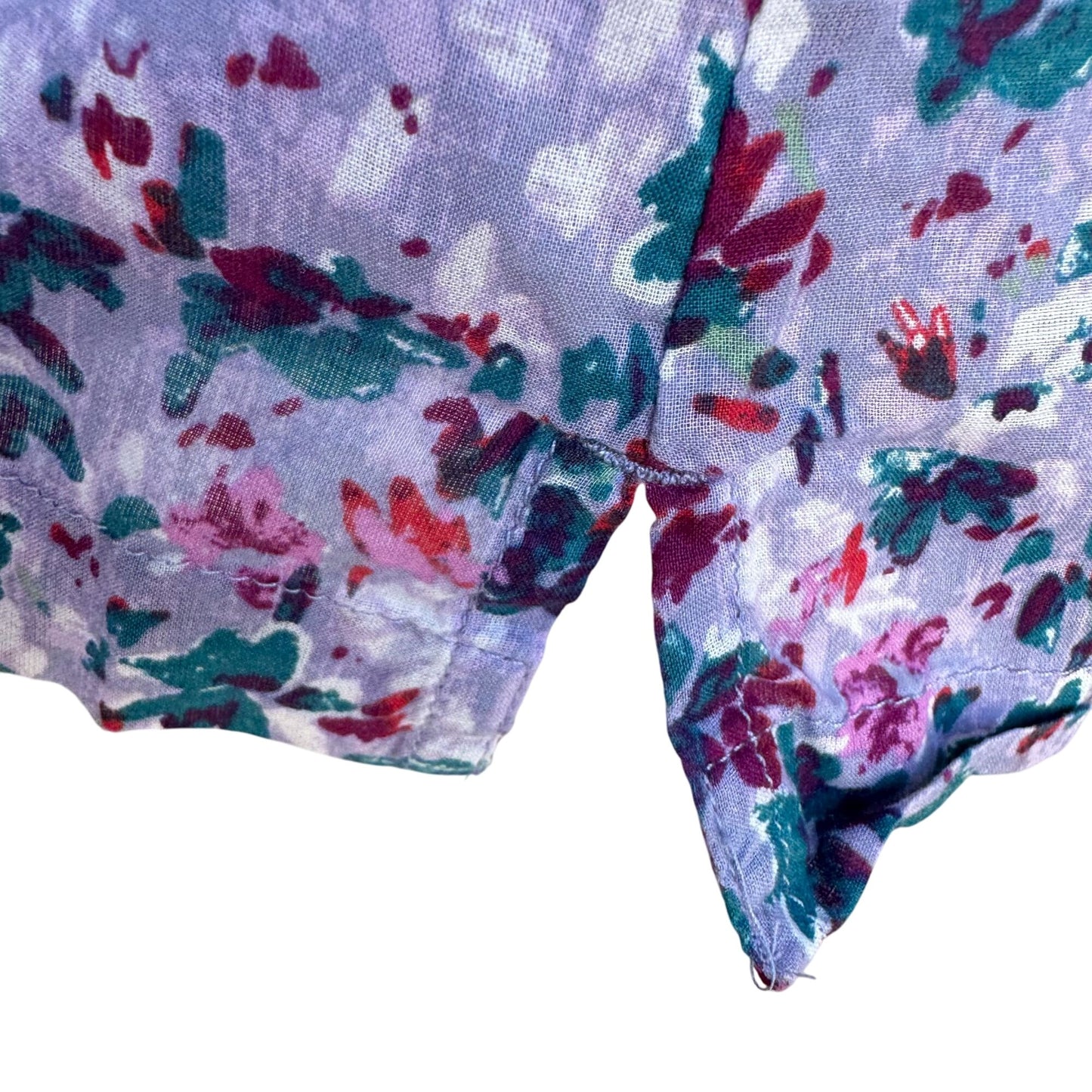 Eddie Bauer Womens Floral Boho Pleated Placket Cotton Sleeveless Tank Blouse XXL