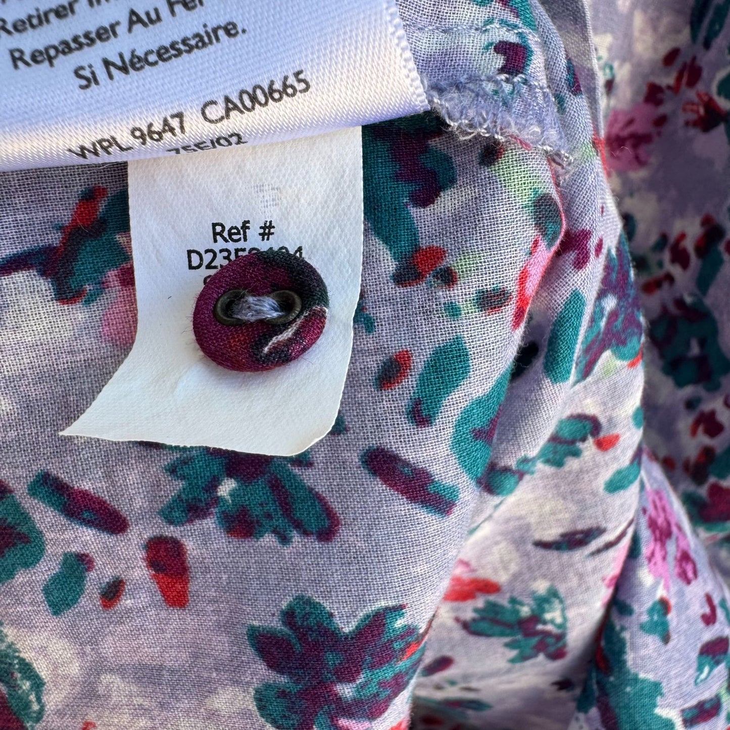 Eddie Bauer Womens Floral Boho Pleated Placket Cotton Sleeveless Tank Blouse XXL