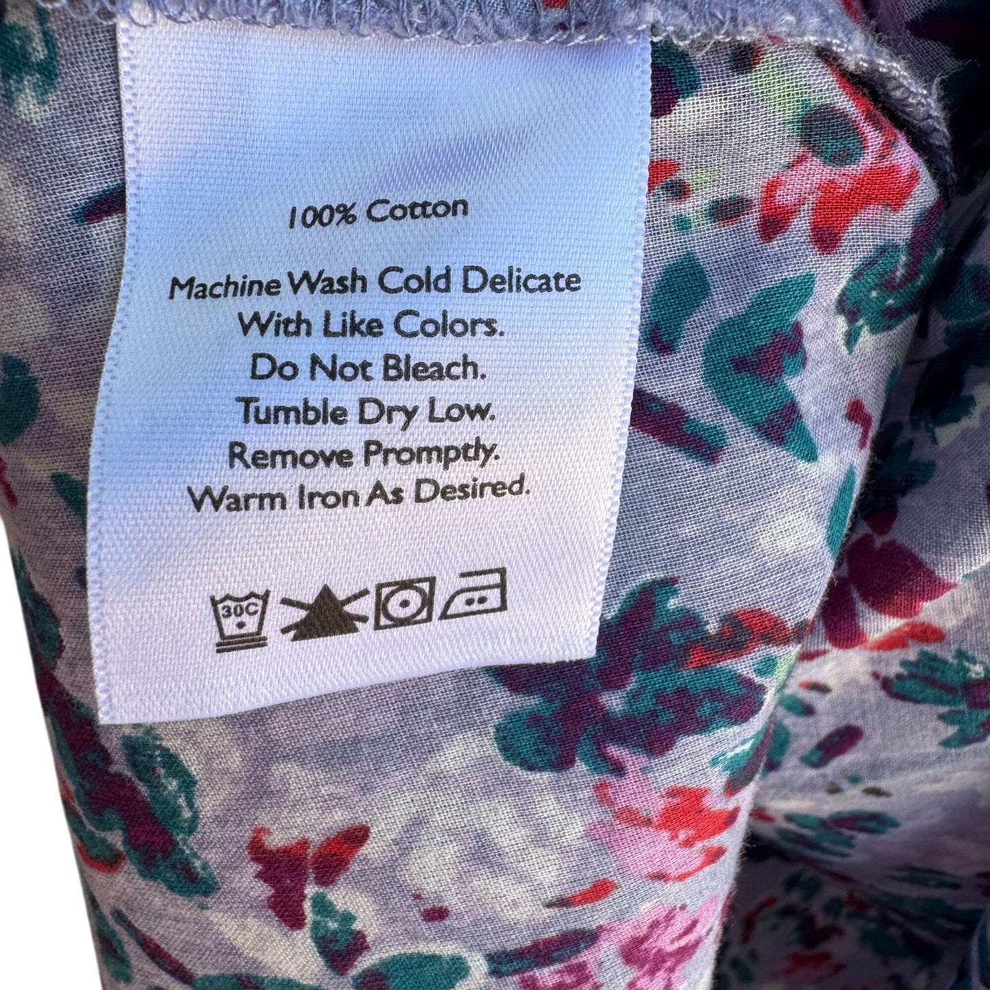 Eddie Bauer Womens Floral Boho Pleated Placket Cotton Sleeveless Tank Blouse XXL