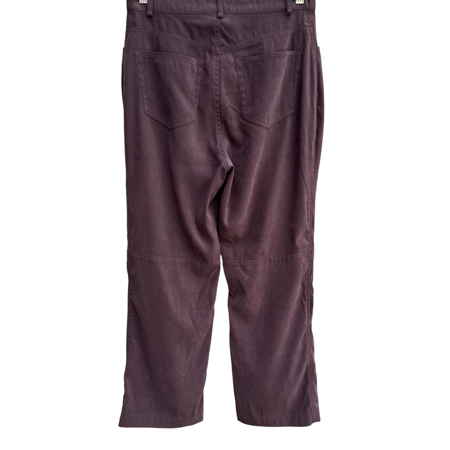 Allison Taylor Stretch Vintage Womens High Waist Faux Suede Straight Leg Pants