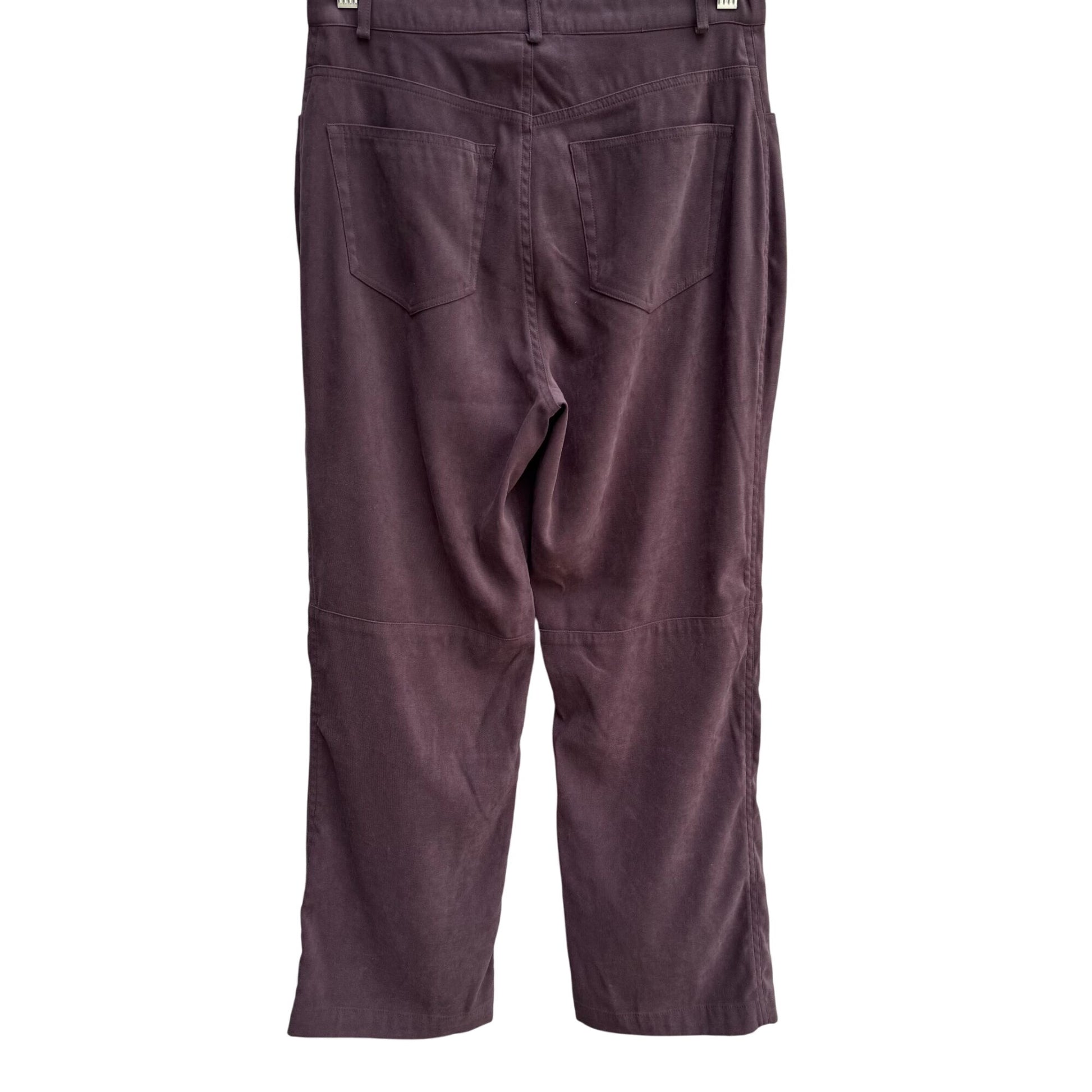 Allison Taylor Stretch Vintage Womens High Waist Faux Suede Straight Leg Pants