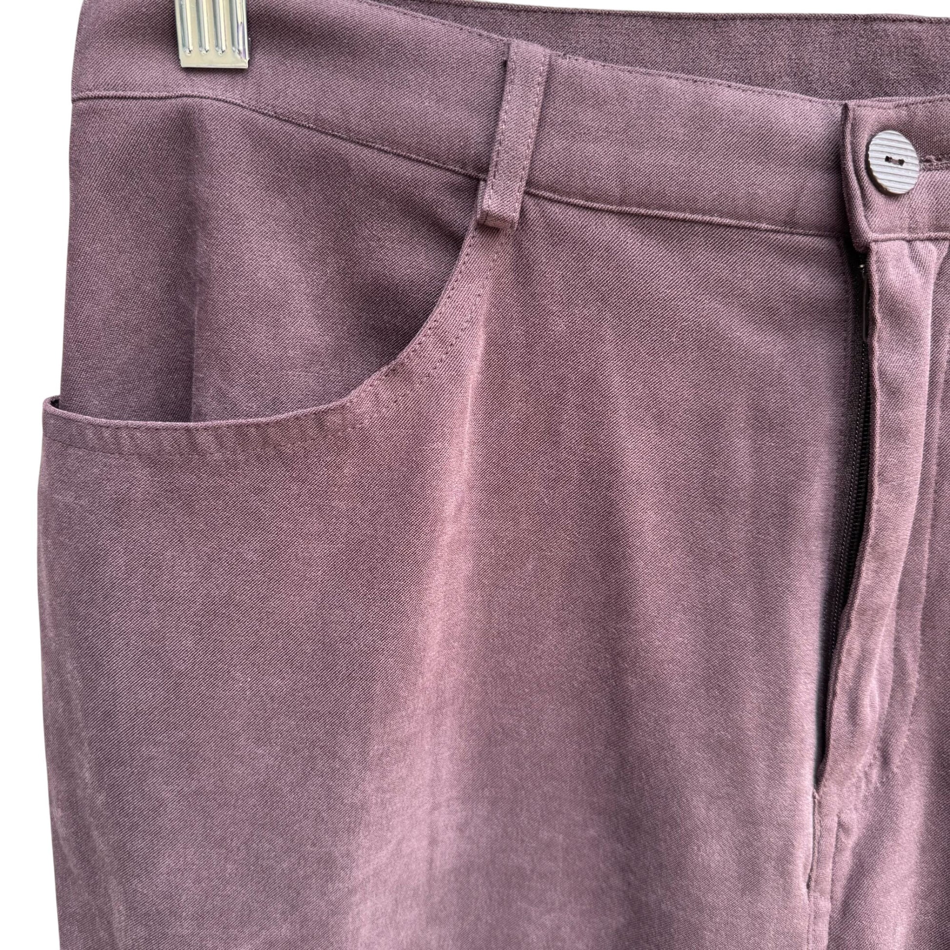 Allison Taylor Stretch Vintage Womens High Waist Faux Suede Straight Leg Pants