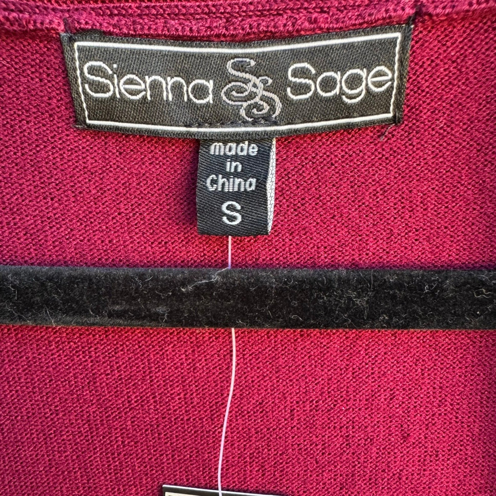 Sienna Sage Minimalist Preppy Layering Striped Open Front Cardigan Sweater S NWT