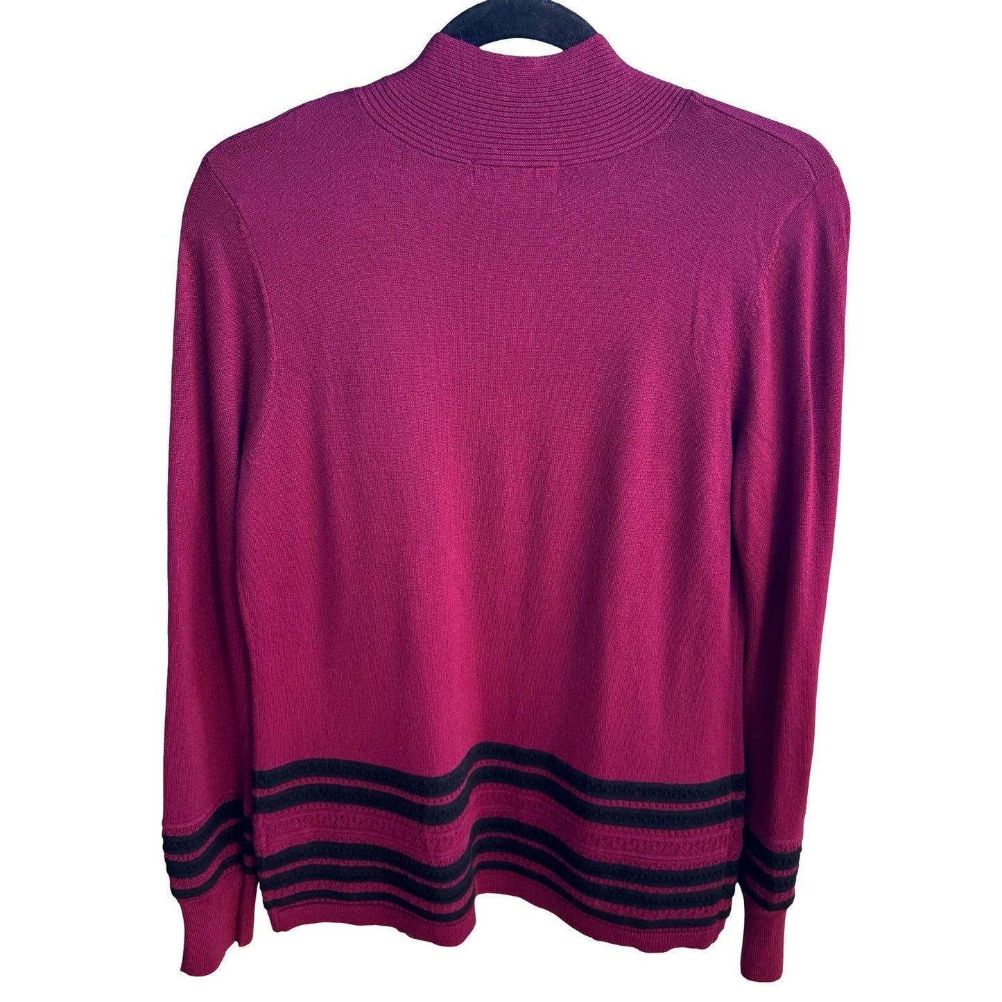 Sienna Sage Minimalist Preppy Layering Striped Open Front Cardigan Sweater S NWT