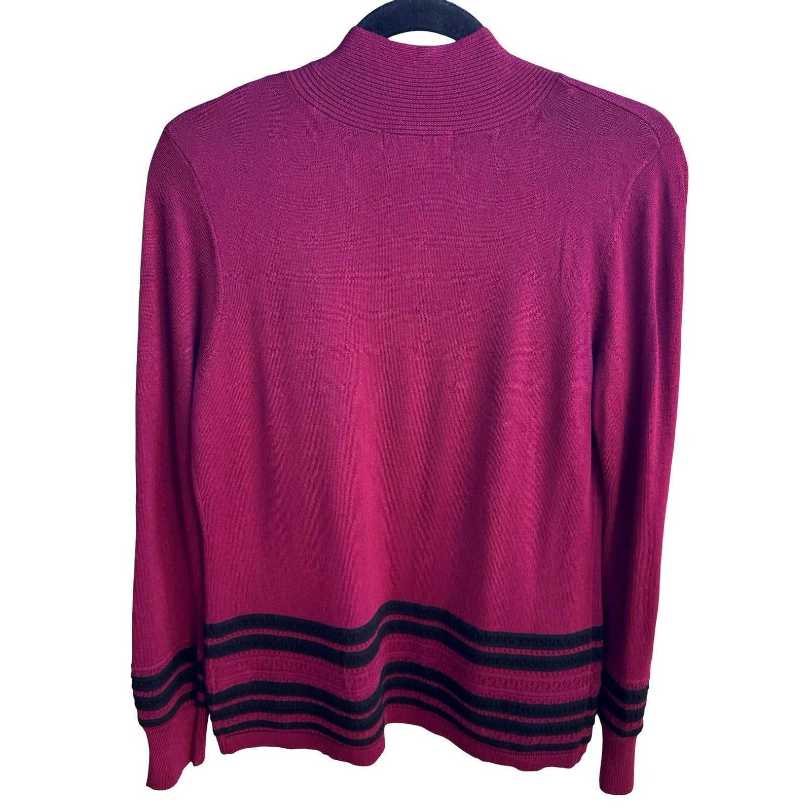 Sienna Sage Minimalist Preppy Layering Striped Open Front Cardigan Sweater S NWT