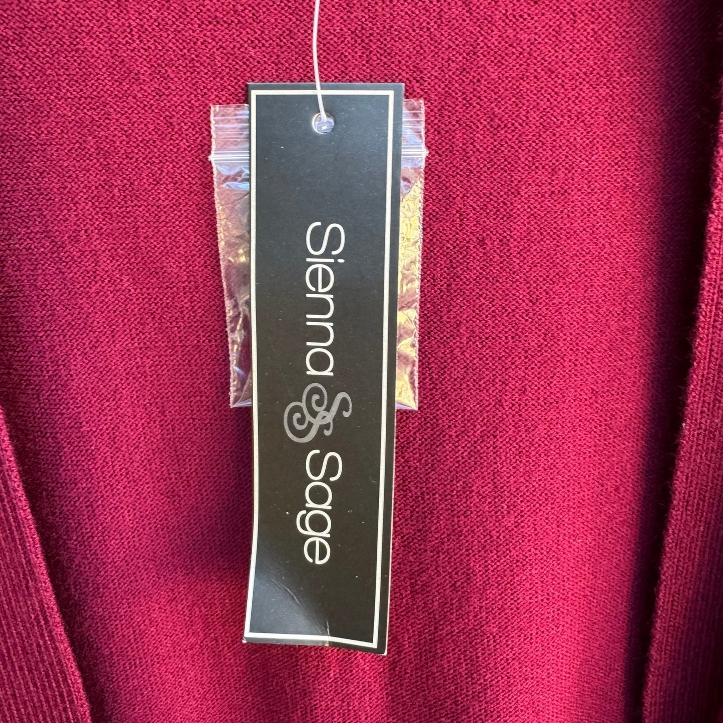 Sienna Sage Minimalist Preppy Layering Striped Open Front Cardigan Sweater S NWT