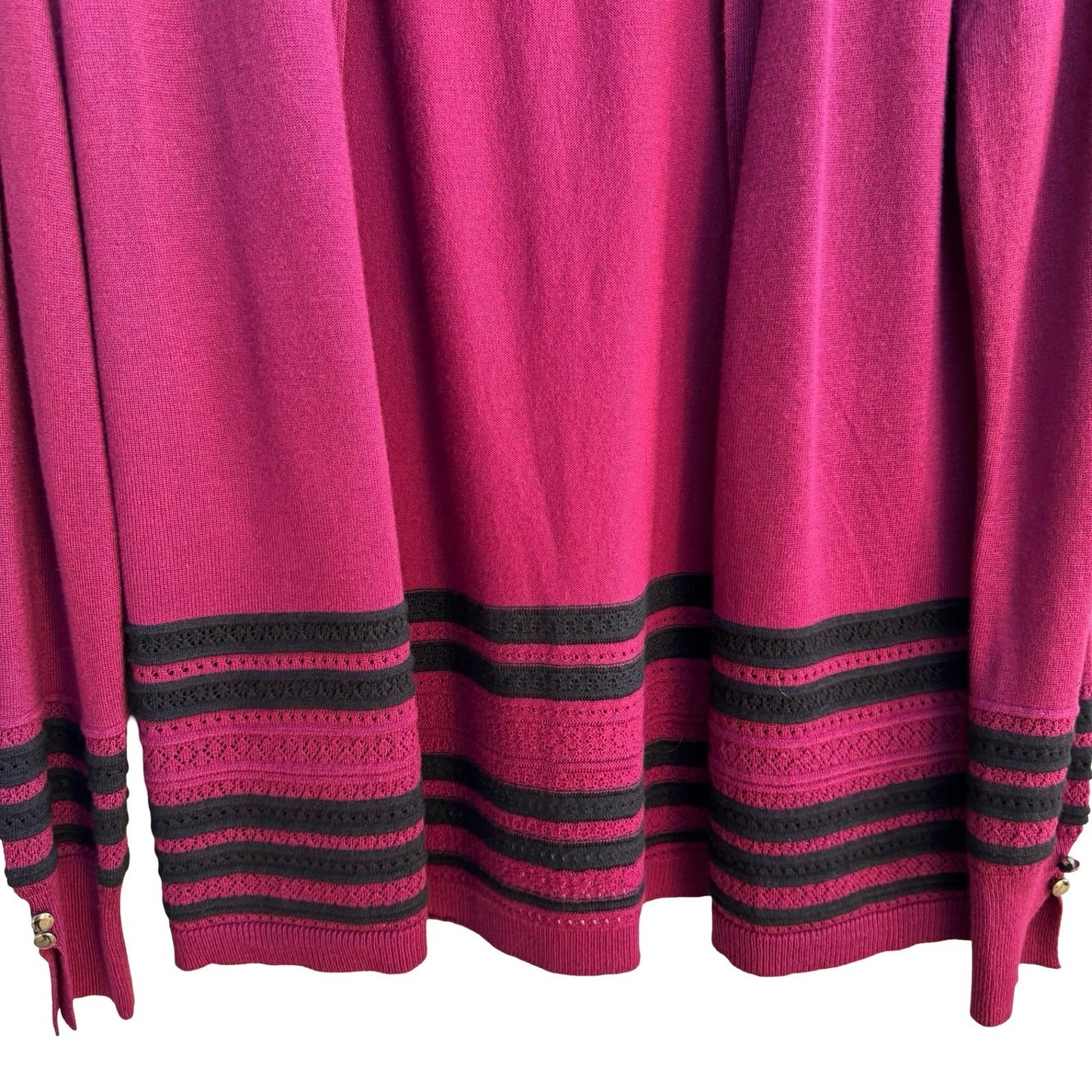 Sienna Sage Minimalist Preppy Layering Striped Open Front Cardigan Sweater S NWT