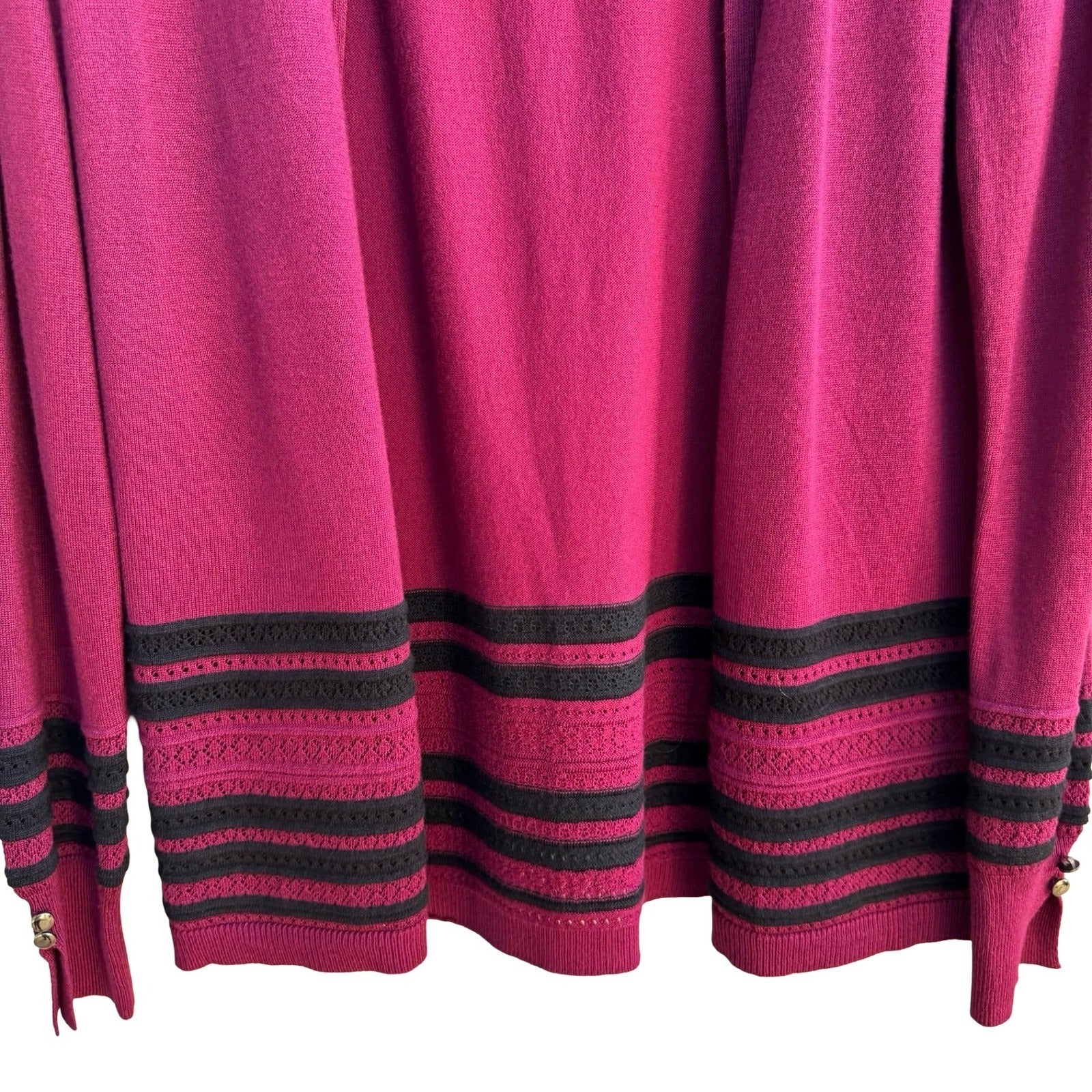 Sienna Sage Minimalist Preppy Layering Striped Open Front Cardigan Sweater S NWT