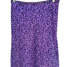 Switch Venezia Jeans Vintage Women&#39;s Purple Floral Back Elastic Waist Lined Midi Skirt 2 image