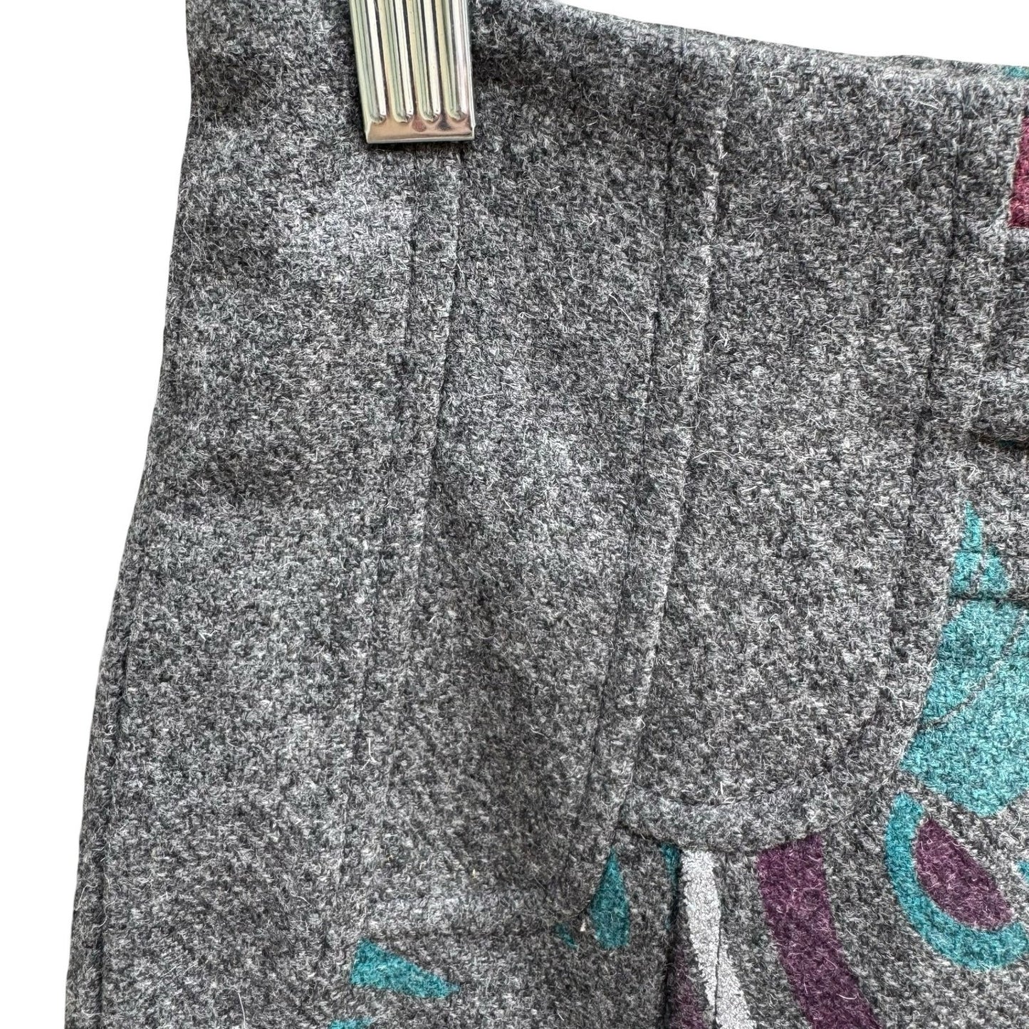 Custo Barcelona Vintage Y2K Wool Cashmere Mod Retro Designer Sample Mini Skirt 4