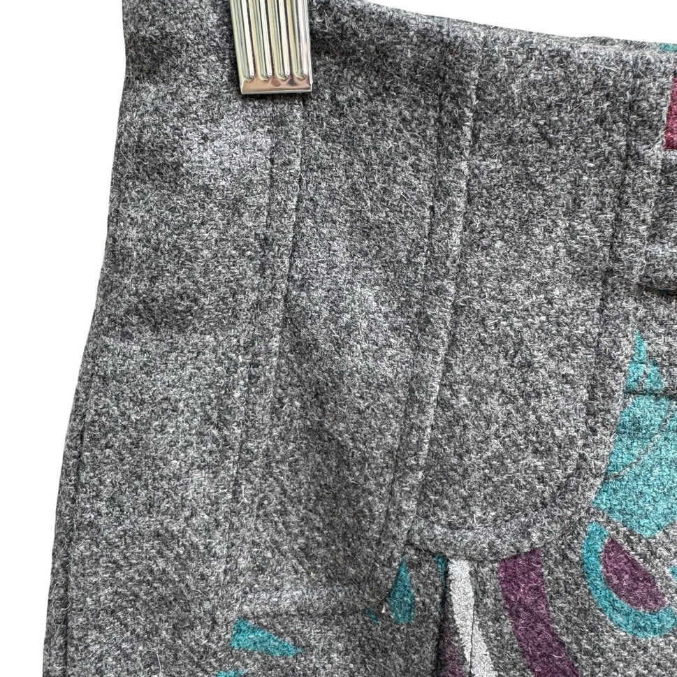 Custo Barcelona Vintage Y2K Wool Cashmere Mod Retro Designer Sample Mini Skirt 4
