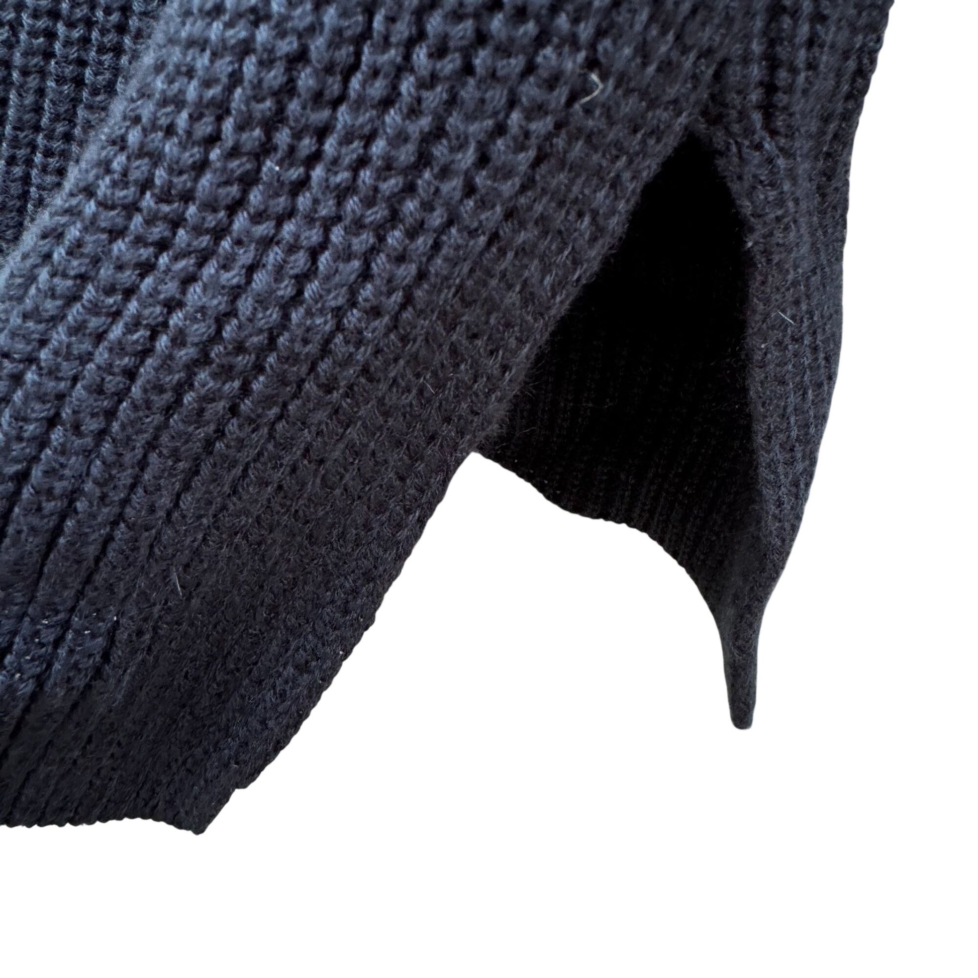 Lizsport Vintage 80s 90s Womens Black V-Neck Long Sleeve Knit Sweater Womens S