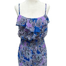 Switch Faded Glory Spagetti Strap Boho Floral Flowy Cottage Women&#39;s Ruffled Sundress - L 2 image