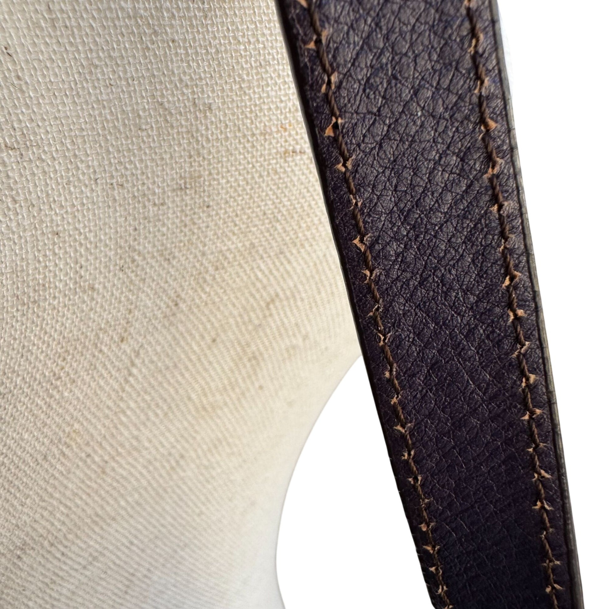 Etienne Aigner Navy Leather Buckle Detail Silver Hardware Shoulder Hobo Bag