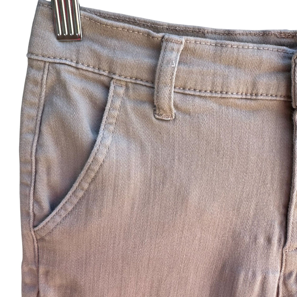 Dg2 By Diane Gilman Womens Beige Cotton Blend Stretch Long Bermuda Shorts 2