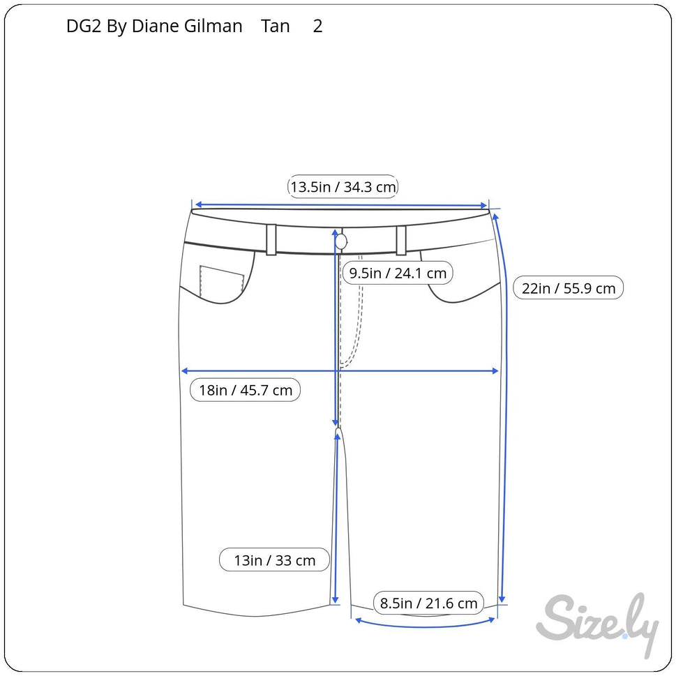 Dg2 By Diane Gilman Womens Beige Cotton Blend Stretch Long Bermuda Shorts 2