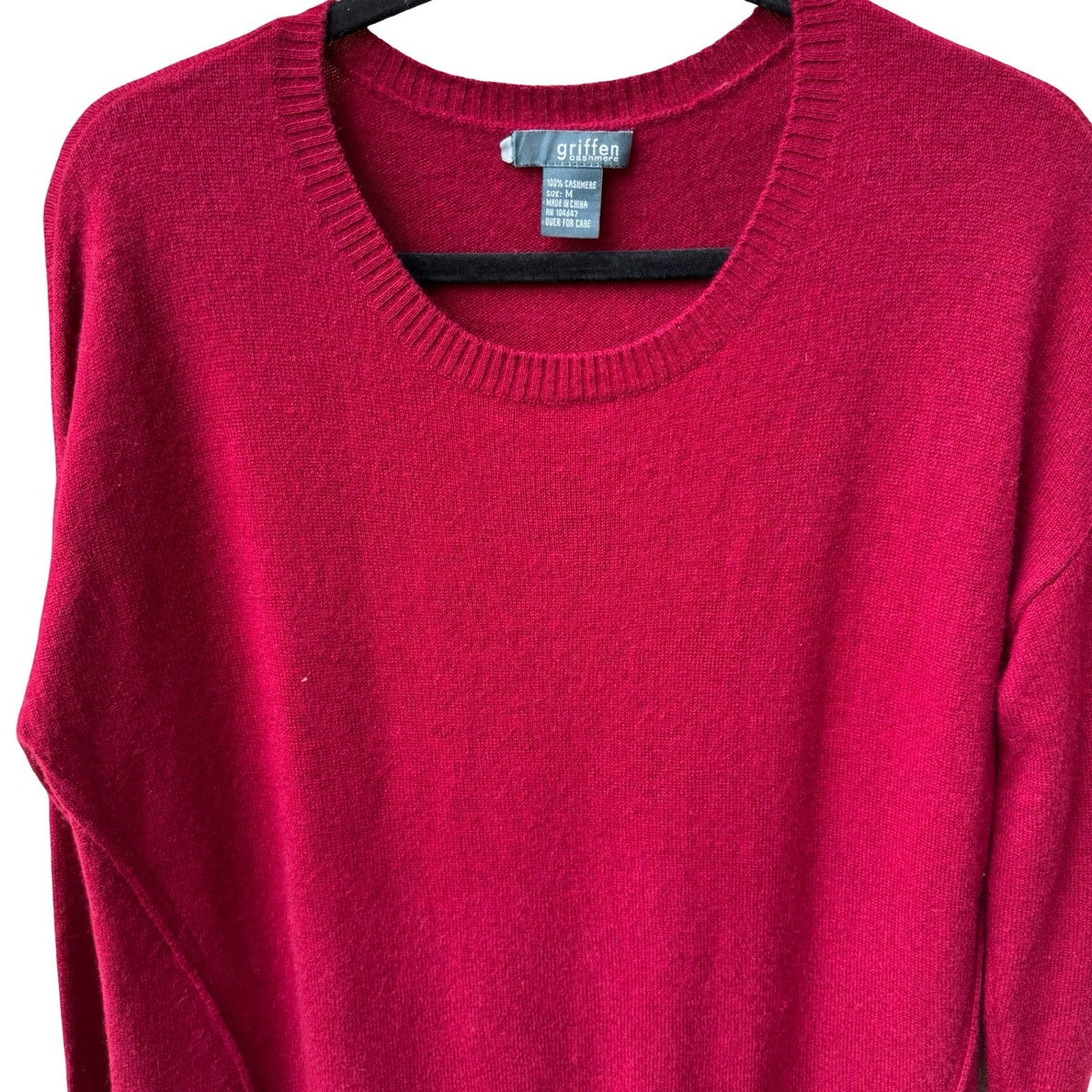 Griffen 100% Cashmere Quiet Luxury Old Money Preppy Minimalist Sweater Red M