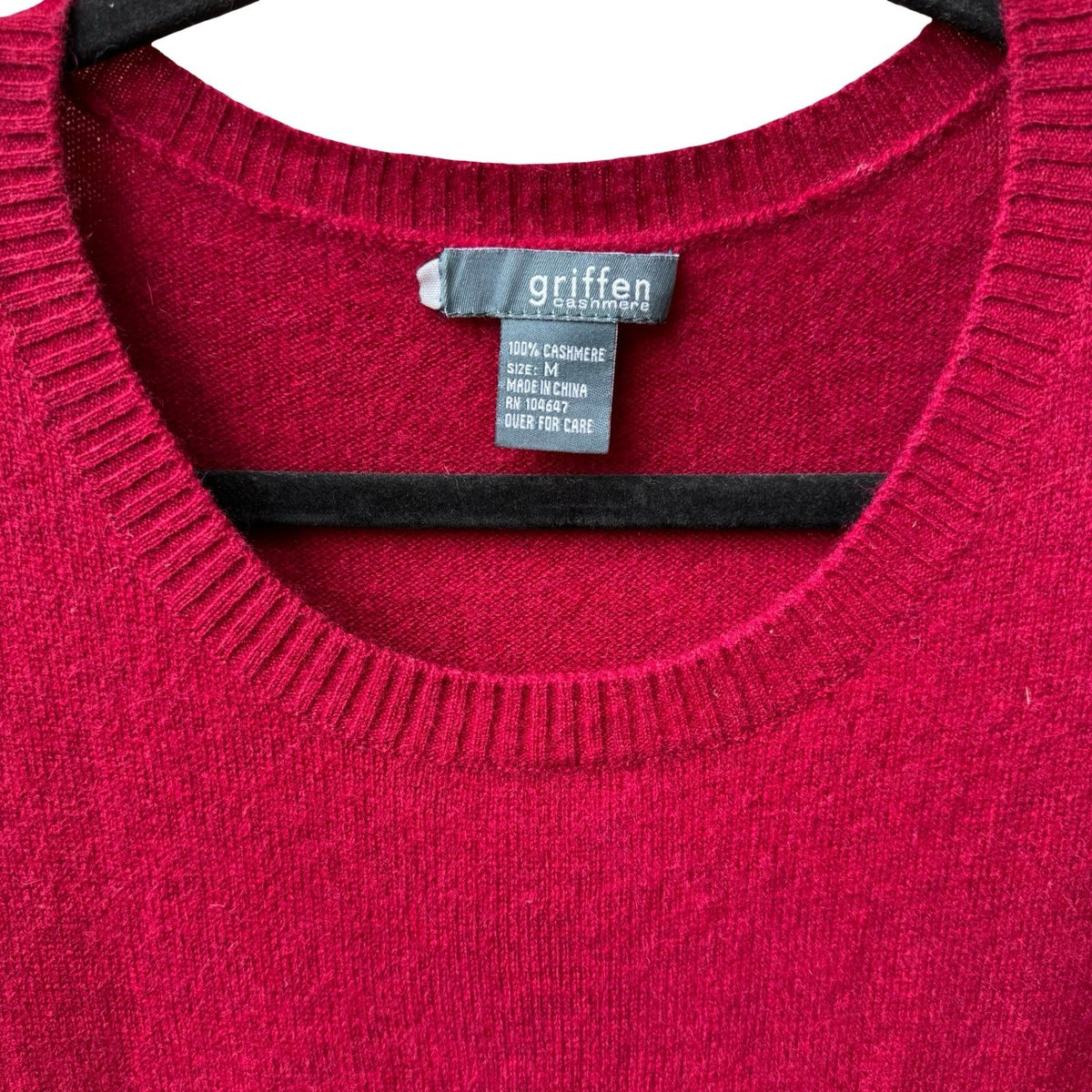 Griffen 100% Cashmere Quiet Luxury Old Money Preppy Minimalist Sweater Red M