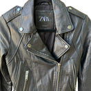 Switch Zara Leather Biker Moto Rocker Streetwear Edgy Goth Grunge Sleek Jacket Black XS 3 image
