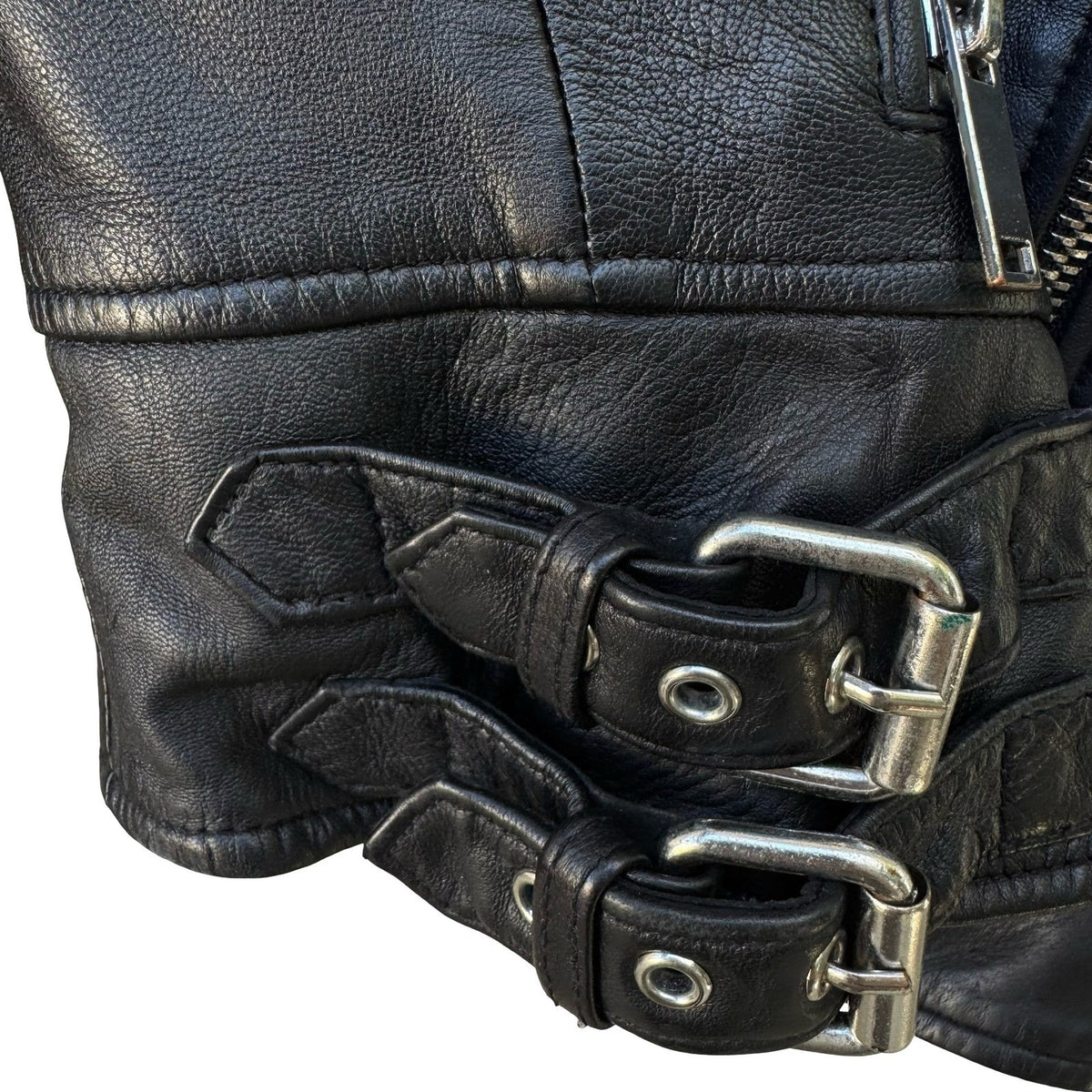 Zara Leather Biker Moto Rocker Streetwear Edgy Goth Grunge Sleek Jacket Black XS