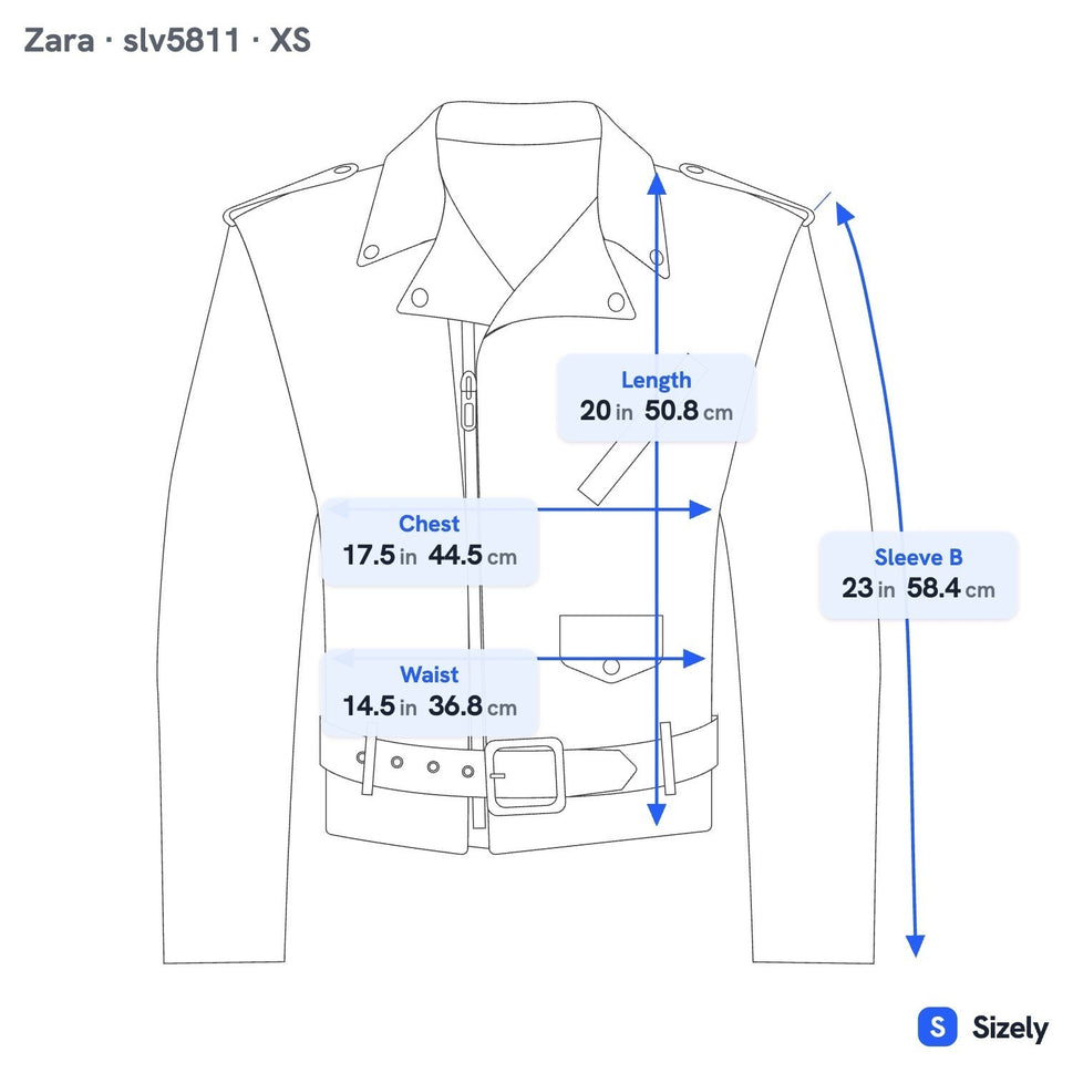 Zara Leather Biker Moto Rocker Streetwear Edgy Goth Grunge Sleek Jacket Black XS