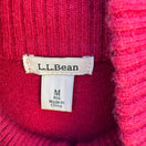 Switch LL Bean Cashmere Full Zip Quiet Luxury Cardigan Sweater Pink Minimalist Womens M 2 image