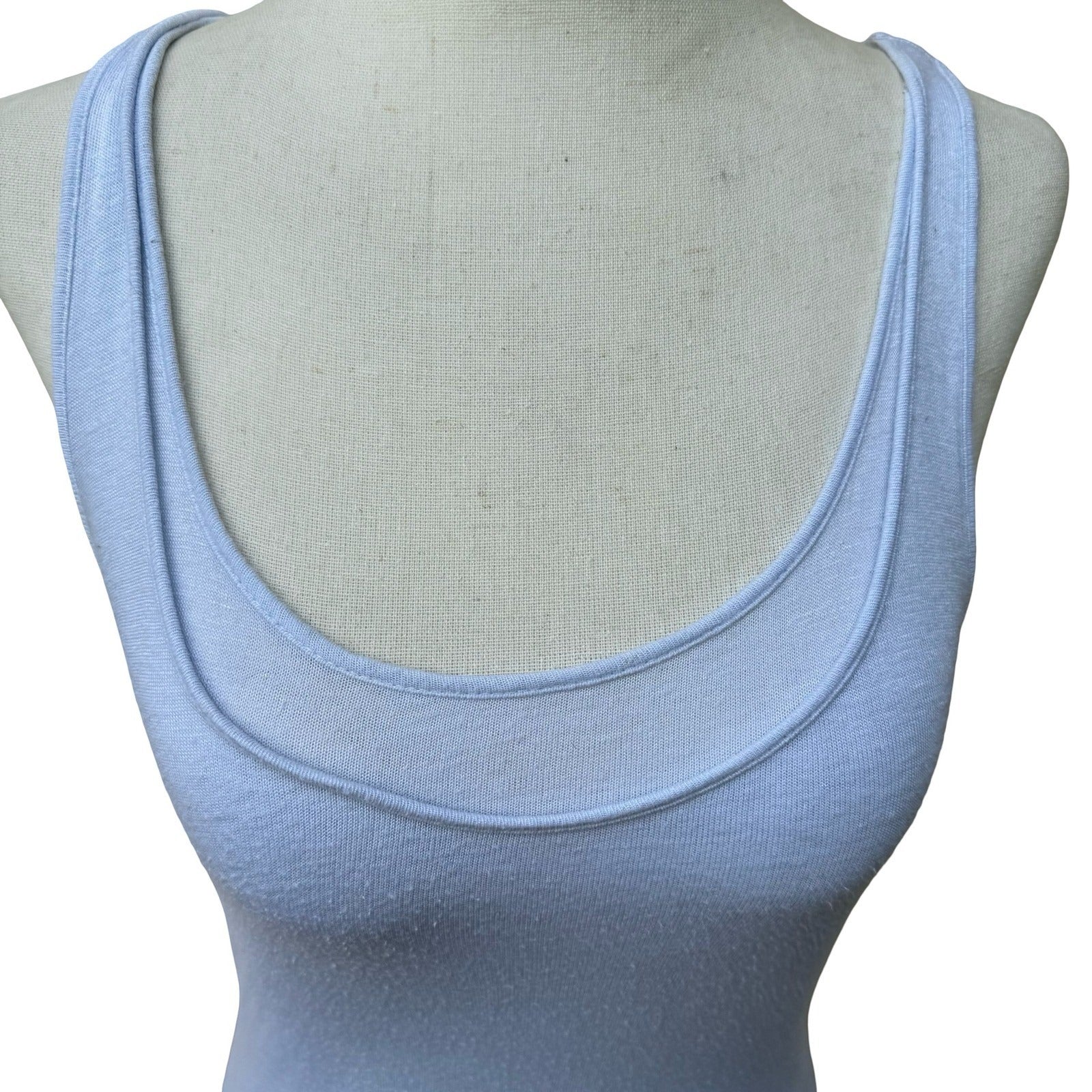James Perse Minimalist Coastal Linen Blend Racerback Maxi Tank Dress Beachwear S