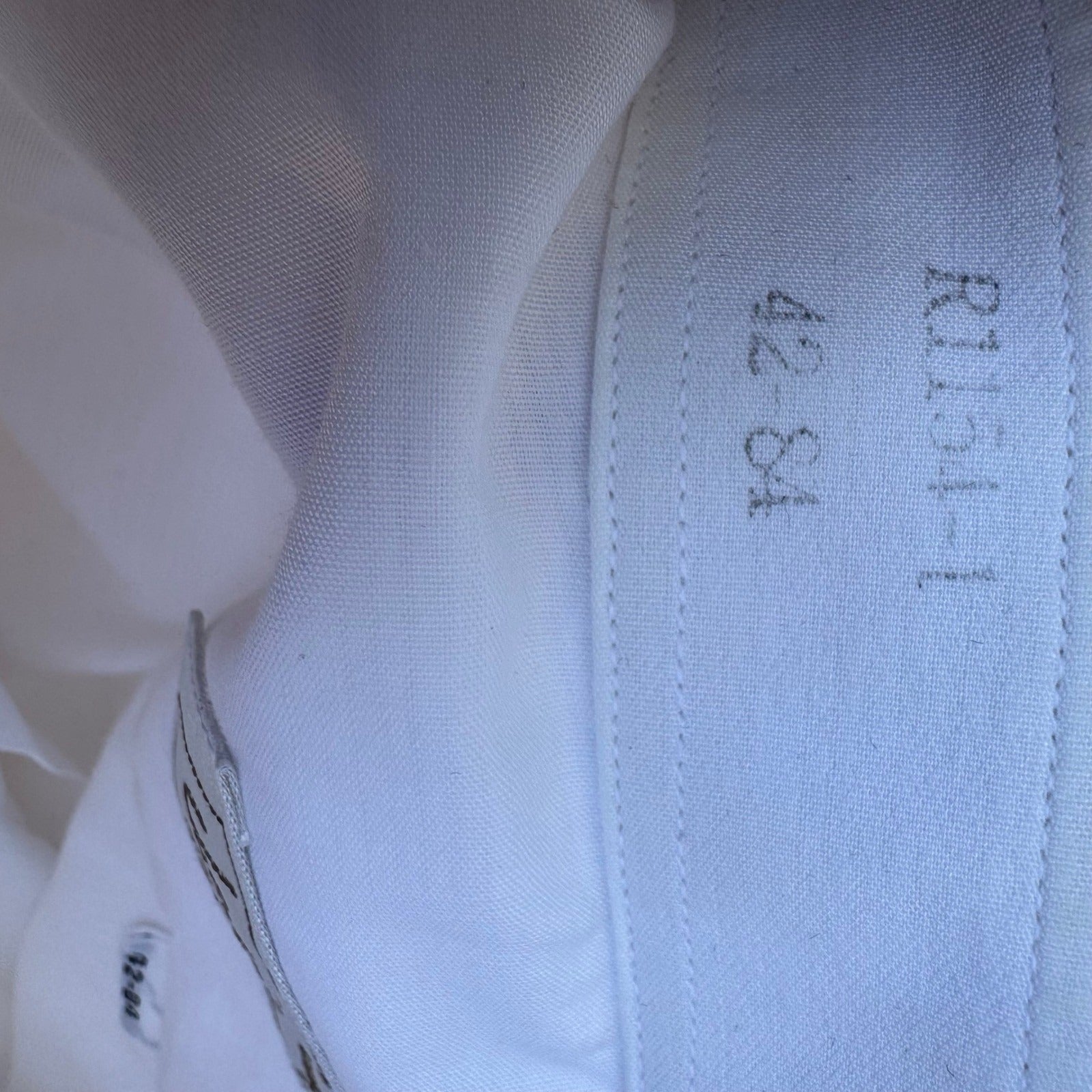 Valentino Rudy Vintage Mens L Minimalist White Long Sleeve Dress Shirt Corporate