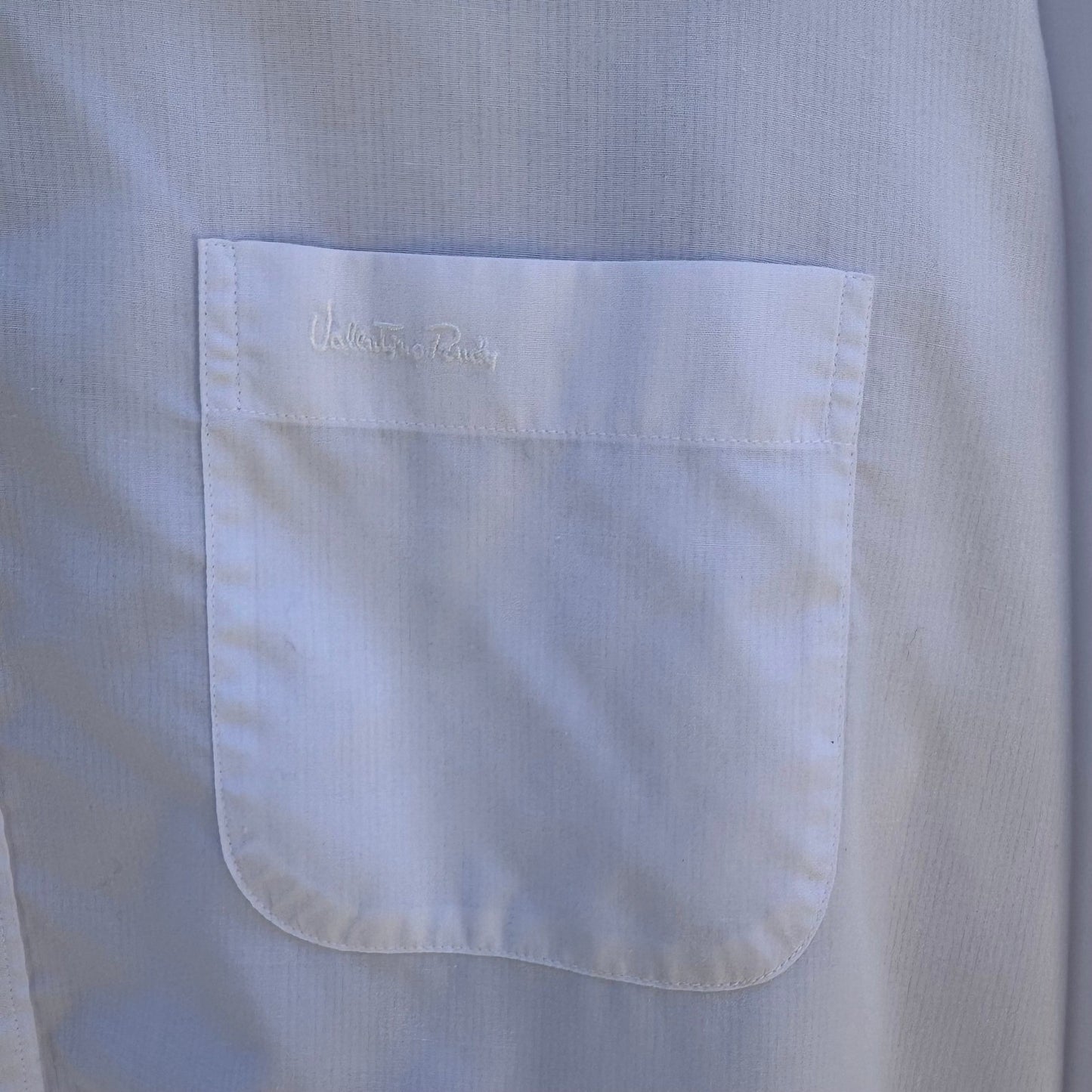 Valentino Rudy Vintage Mens L Minimalist White Long Sleeve Dress Shirt Corporate